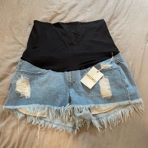 SMYM Maternity Jean Shorts